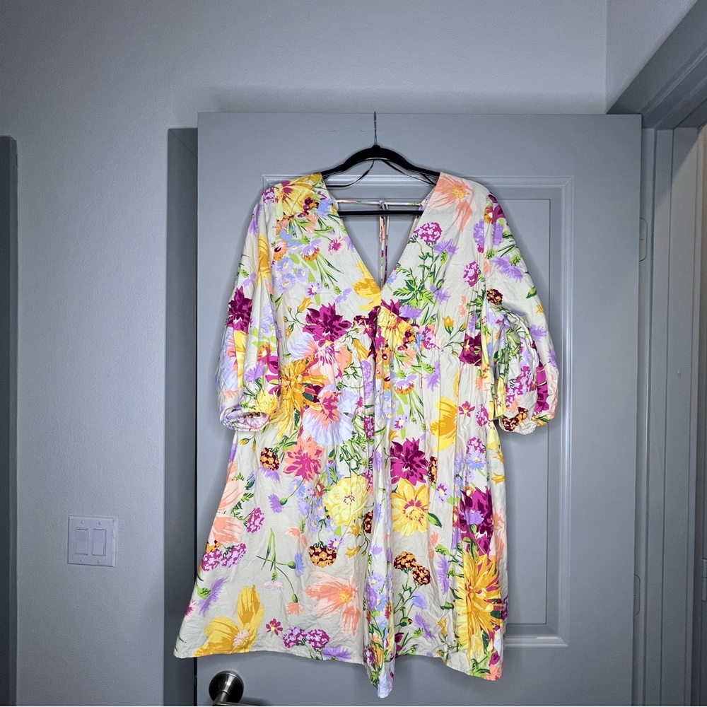 H&M Floral V-Cut Dress
